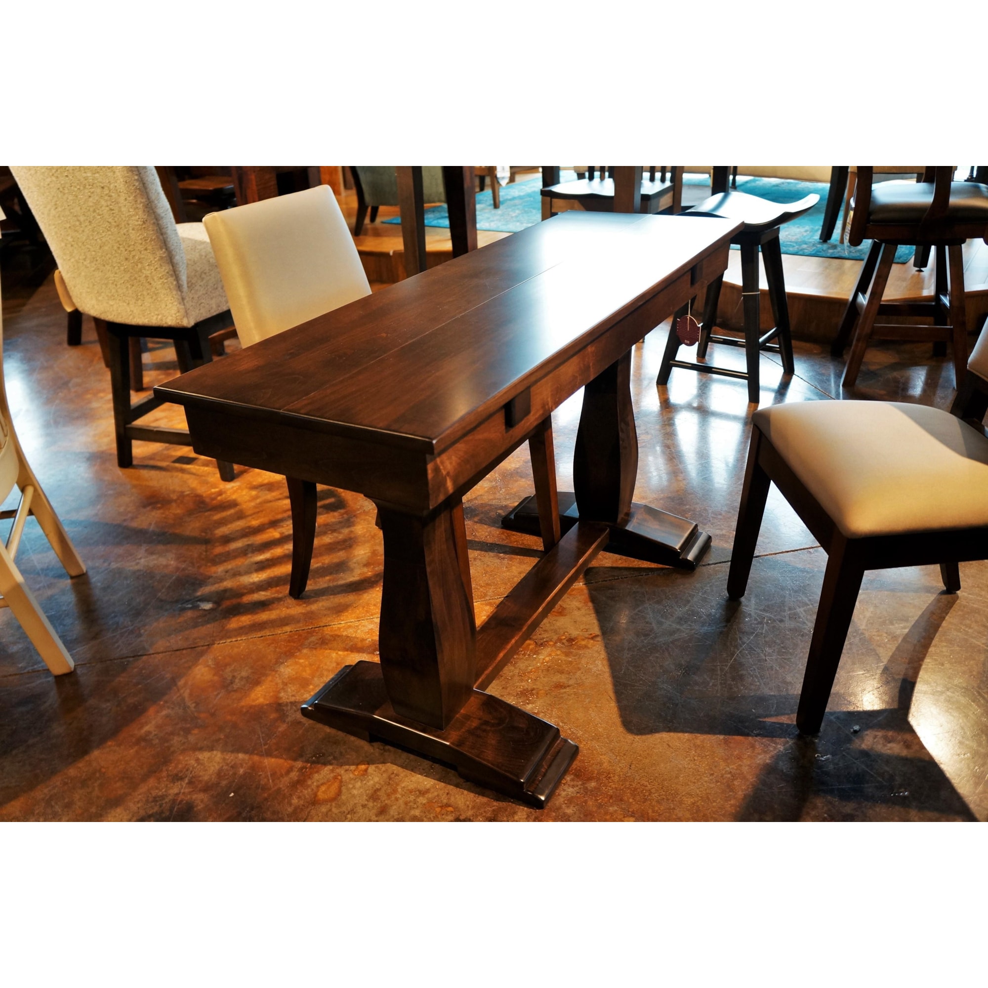 Simply Amish Avalon LOAVA18A0 Sofa/Dining Table with Trestle Base